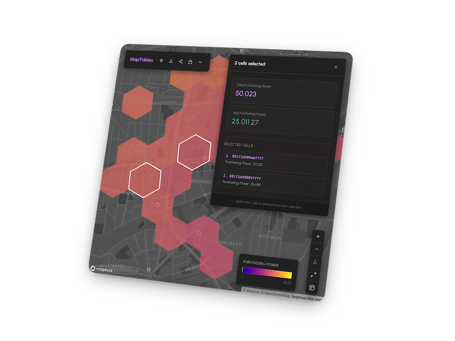 Mapular site selection